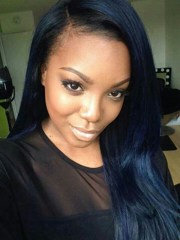 Featured image of post Navy Blue Hair On Black Women
